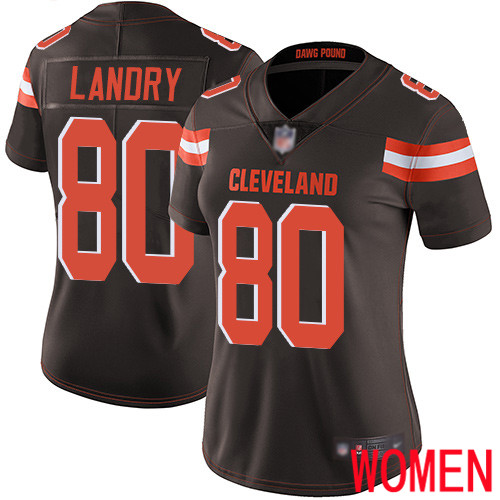 Cleveland Browns Jarvis Landry Women Brown Limited Jersey #80 NFL Football Home Vapor Untouchable
